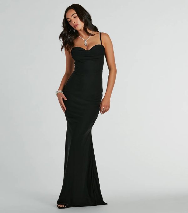 Deana Formal Mesh Corset Mermaid Long Dress - Image 5