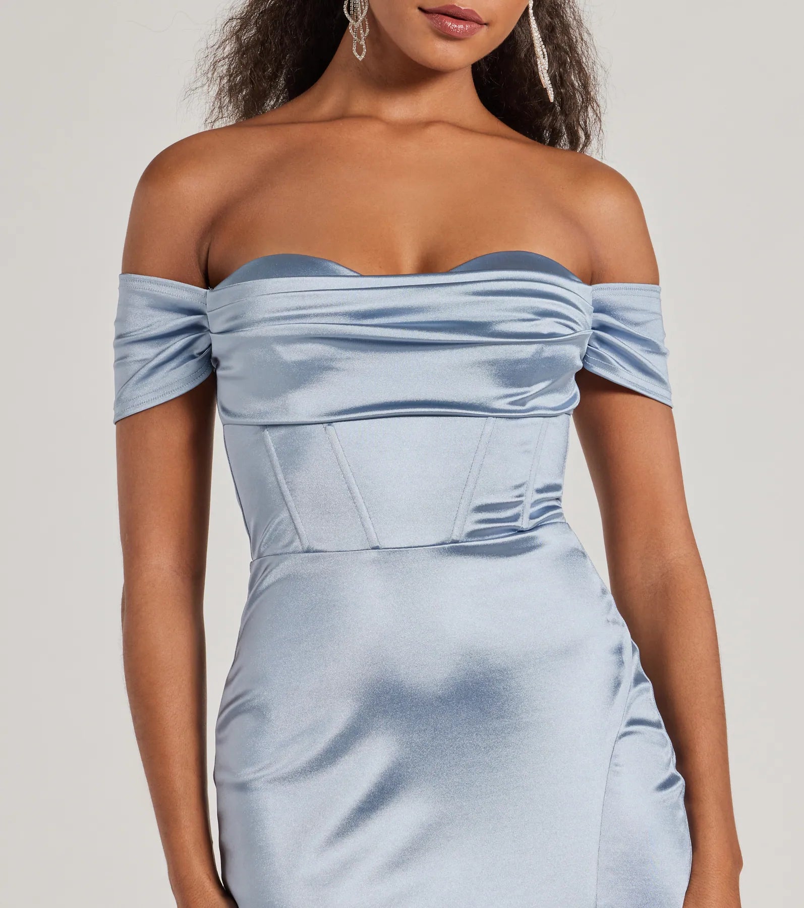 Laura Off-The-Shoulder Mermaid Satin Formal Dress - Image 7