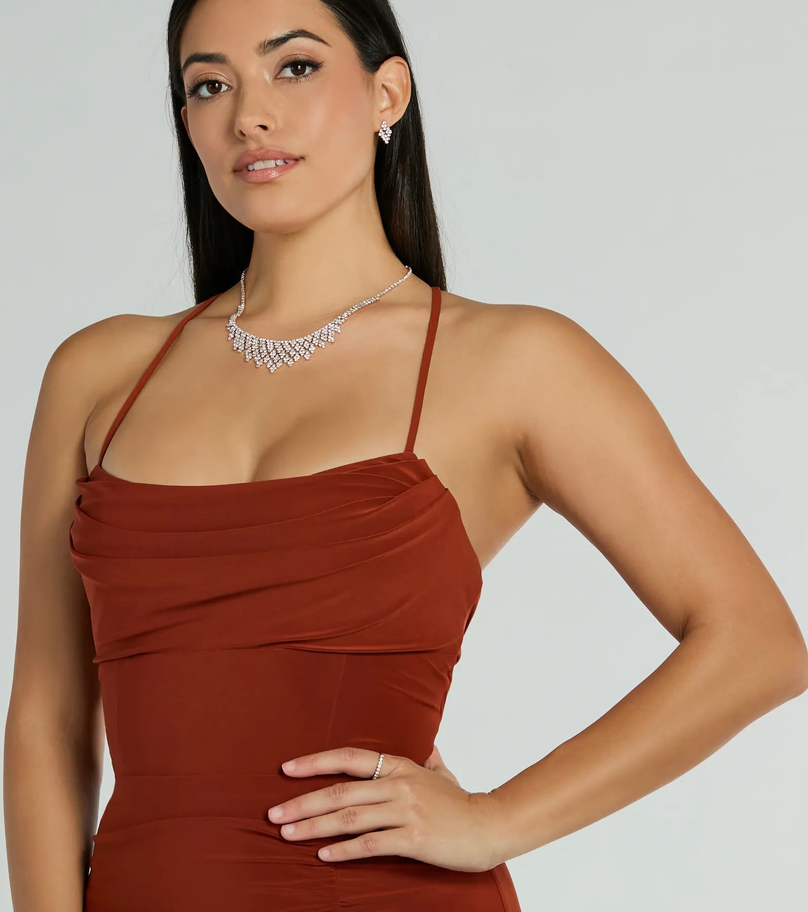 Ashley Sleeveless Bow Mermaid Formal Dress - Image 3