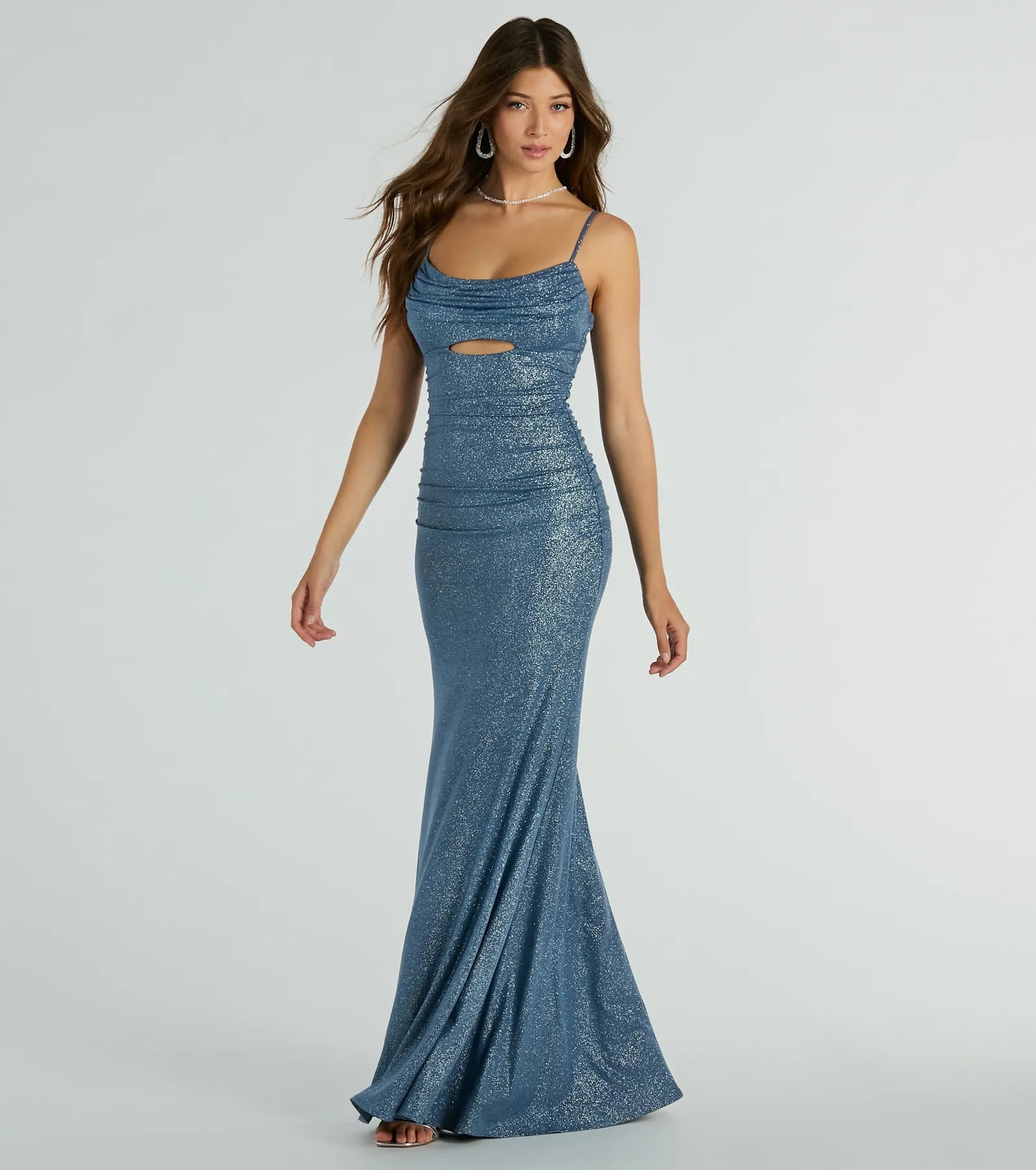 Harley Sleeveless Cutout Glitter Column Dress - Image 4