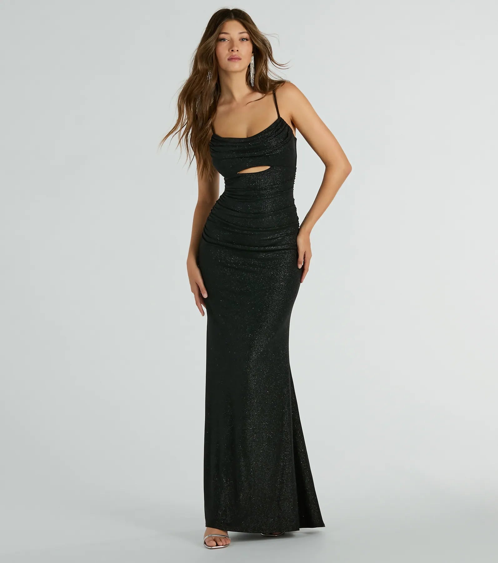 Harley Sleeveless Cutout Glitter Column Dress - Image 5