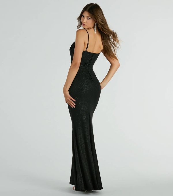 Harley Sleeveless Cutout Glitter Column Dress - Image 6