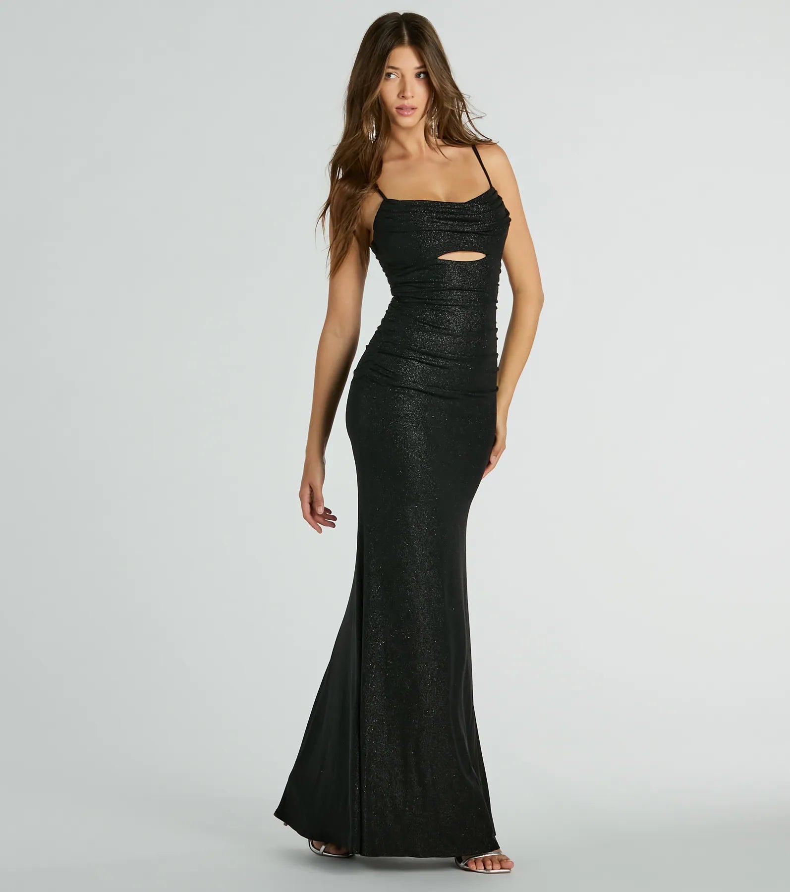 Harley Sleeveless Cutout Glitter Column Dress - Image 8