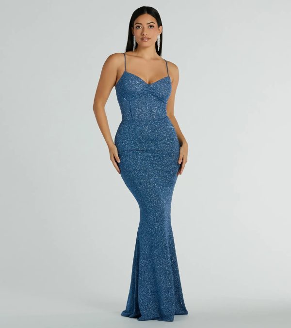 Kelsie Formal Glitter Mermaid Dress - Image 25