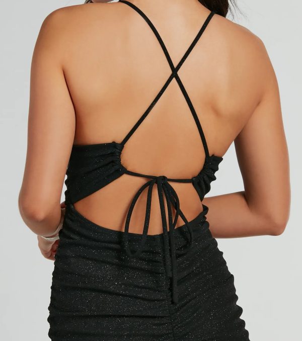May Lace-Up Mermaid Glitter Formal Dress - Image 4