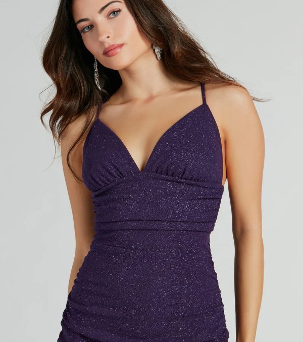May Lace-Up Mermaid Glitter Formal Dress - Image 7