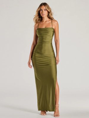 Millie Lace-Up Column Formal Dress