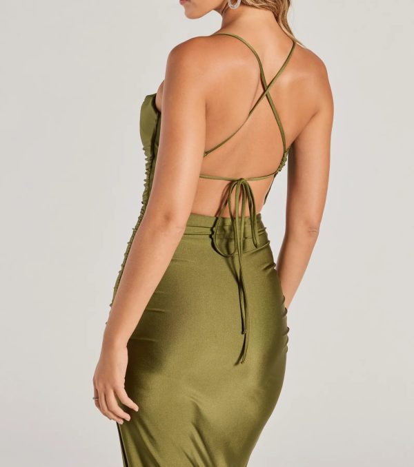 Millie Lace-Up Column Formal Dress - Image 3