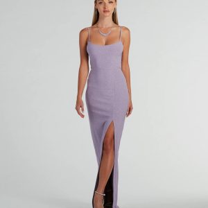 Sharon Tie-Back Glitter Mermaid Formal Dress