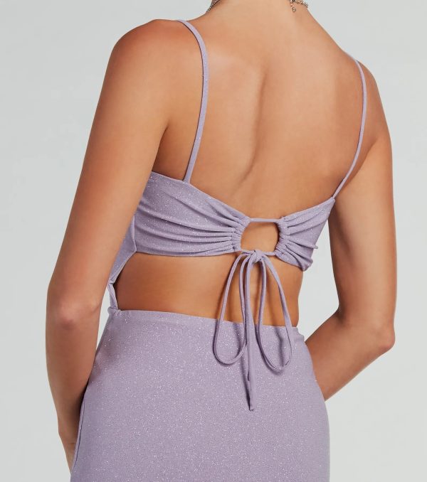 Sharon Tie-Back Glitter Mermaid Formal Dress - Image 4
