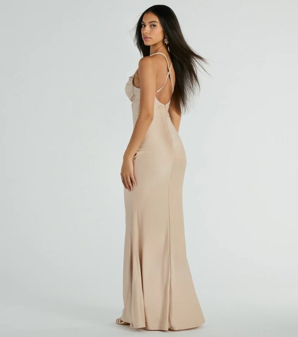 Francine Cowl Neck Bustier Mermaid Formal Dress - Image 2