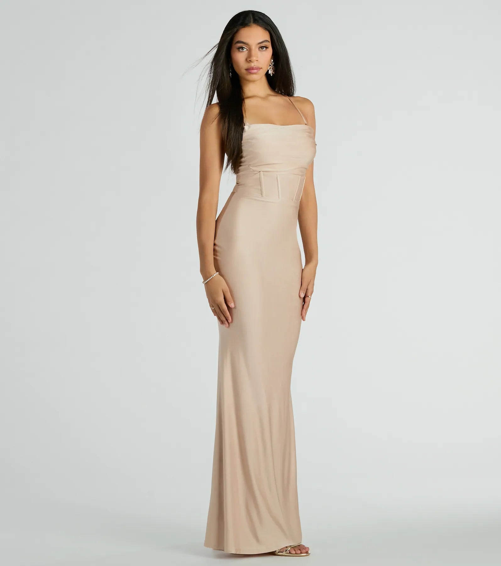 Francine Cowl Neck Bustier Mermaid Formal Dress - Image 4