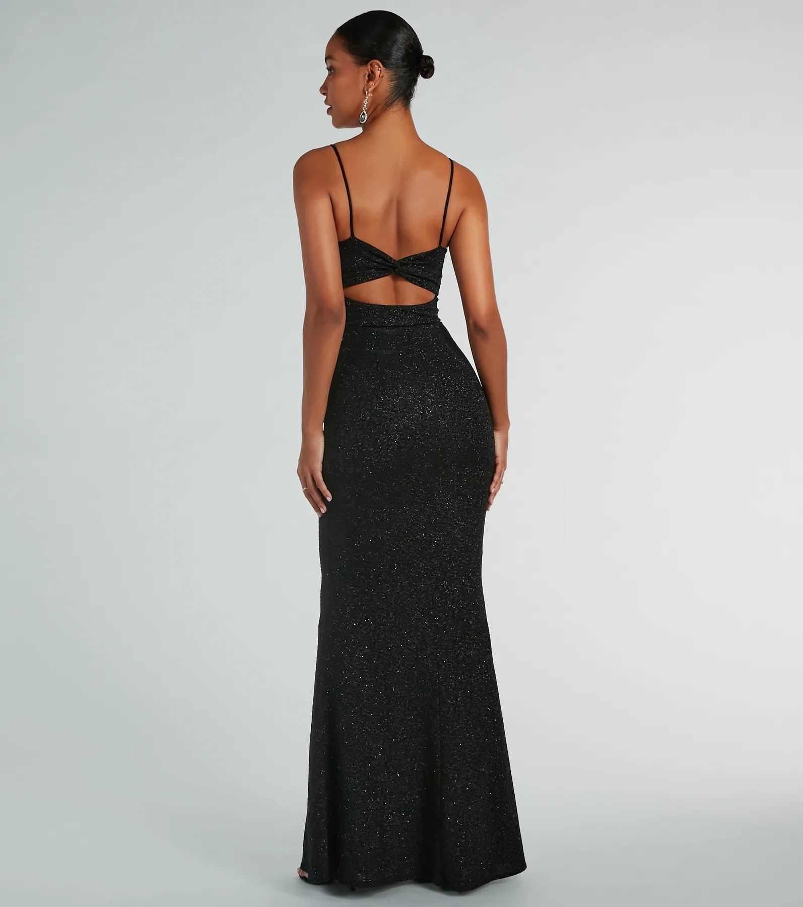 Maleah Twist-Front Glitter Knit Mermaid Dress - Image 2