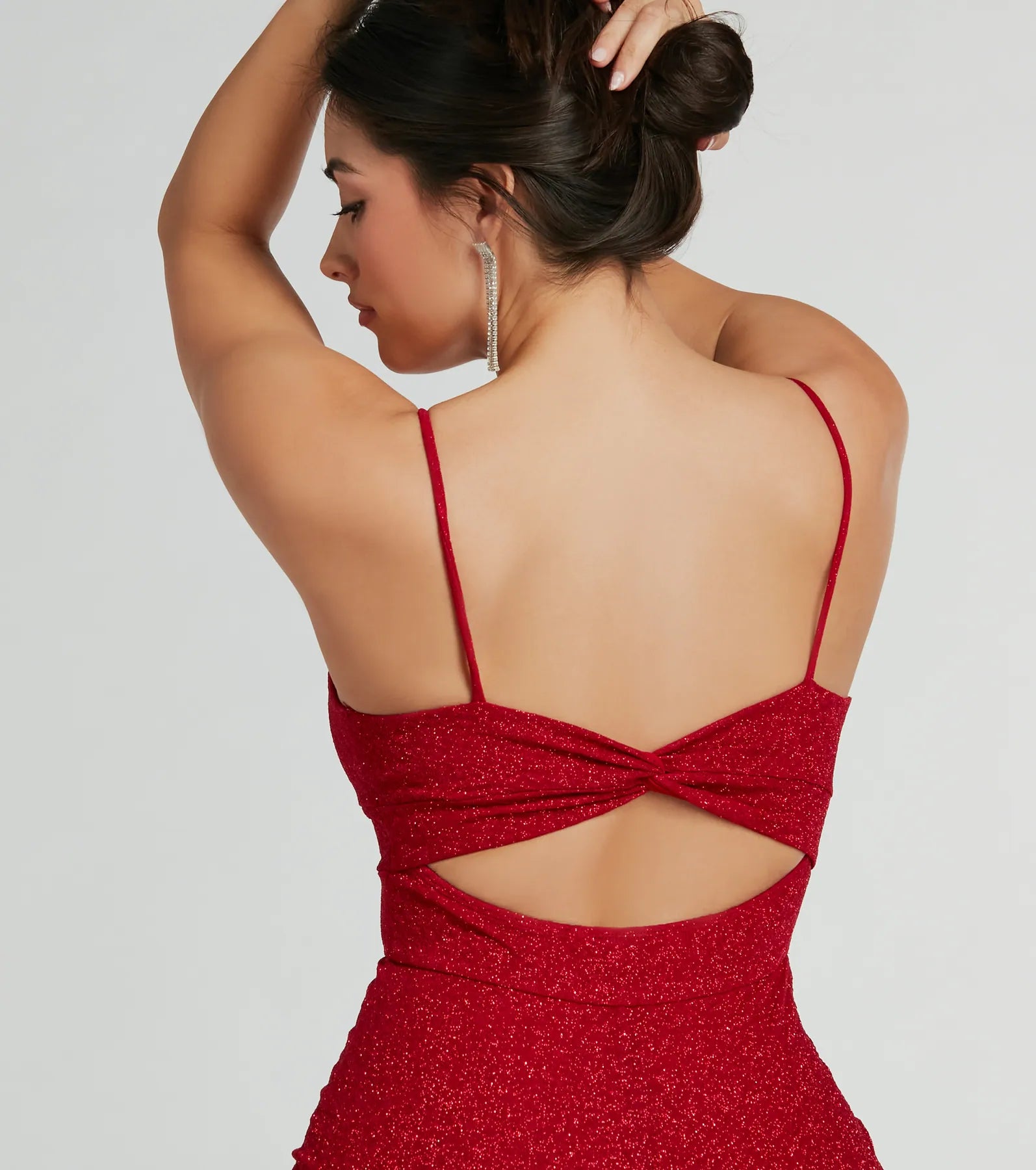 Maleah Twist-Front Glitter Knit Mermaid Dress - Image 11