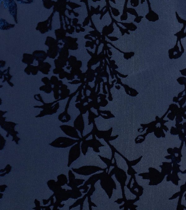 Presley Lace-Up Mermaid Velvet Mesh Formal Dress - Image 3
