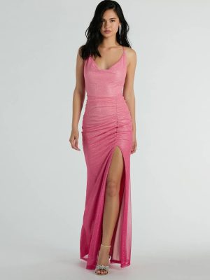 Kate Strappy Back Ombre Glitter Formal Dress