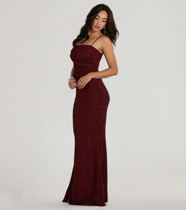 Wendy Sleeveless Mermaid Glitter Formal Dress - Image 4