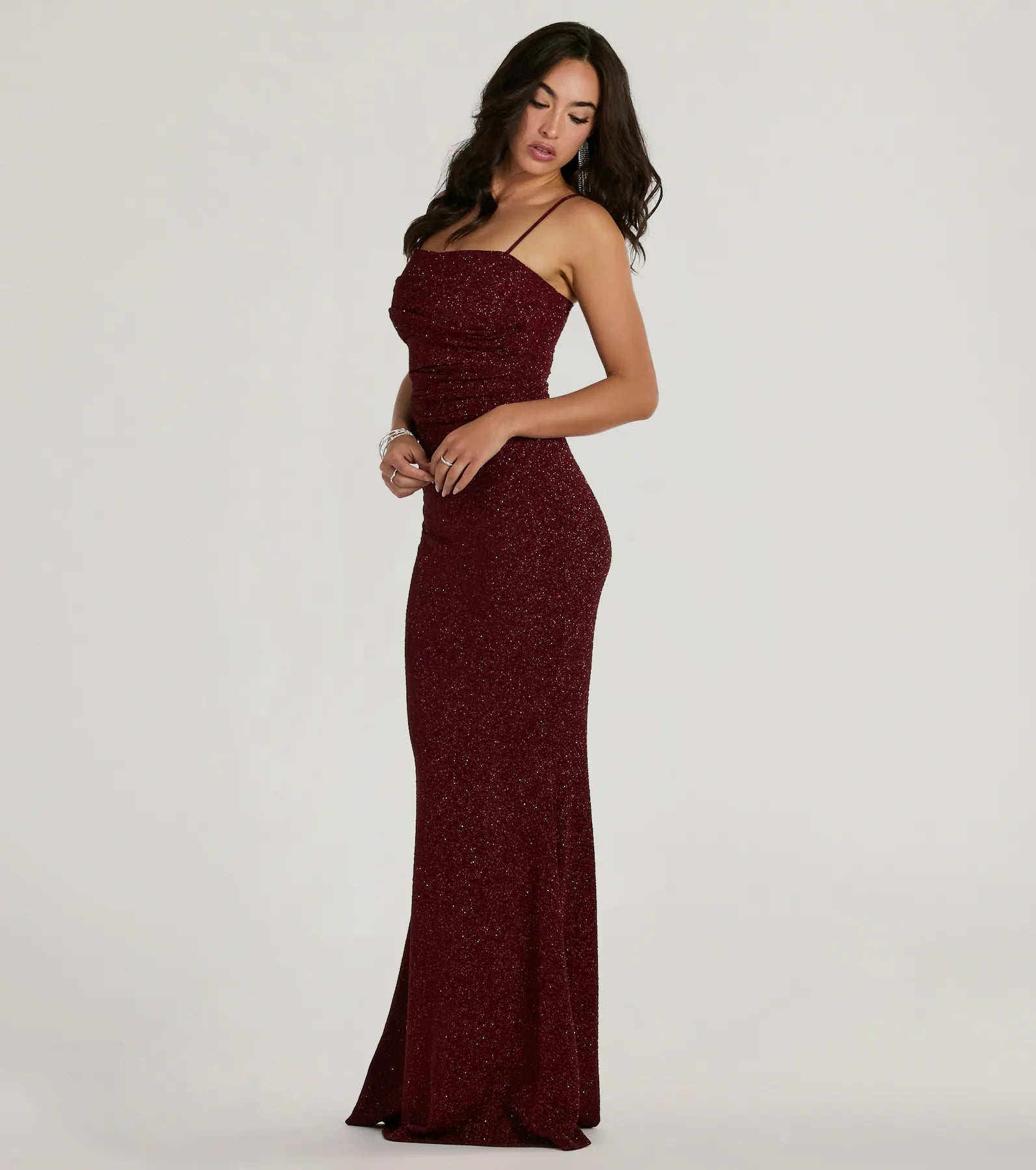 Wendy Sleeveless Mermaid Glitter Formal Dress - Image 4