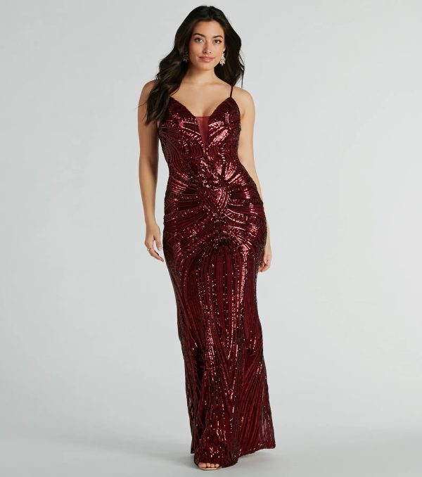 Pauline Formal Sequin Draped Bead Bodycon Dress - Image 10