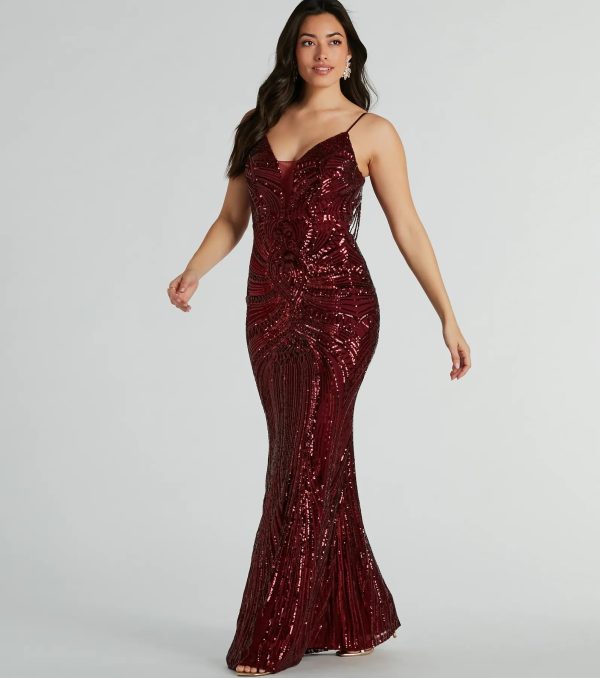 Pauline Formal Sequin Draped Bead Bodycon Dress - Image 12