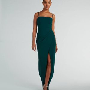 Christie Sleeveless Slim Crepe Formal Dress