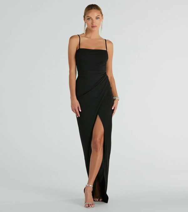 Christie Sleeveless Slim Crepe Formal Dress - Image 5