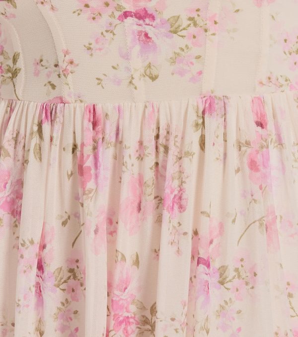 Gwen Sweetheart Ruffle Floral A-Line Formal Dress - Image 3