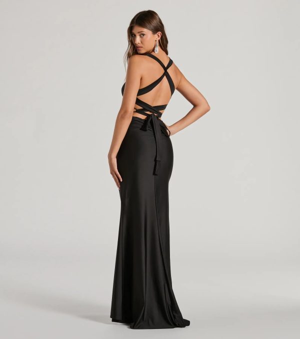 Jianne Formal Lace-Up Back Long Dress - Image 12