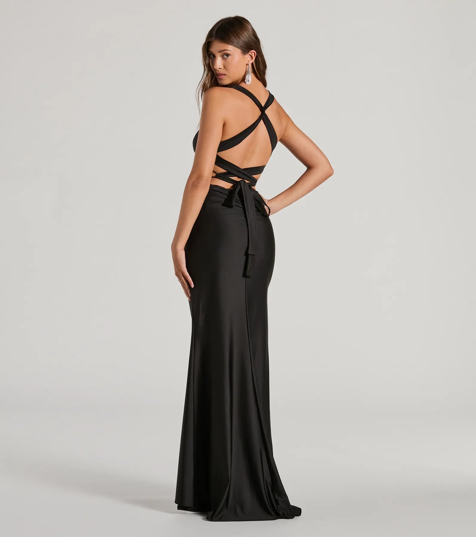 Jianne Formal Lace-Up Back Long Dress - Image 12