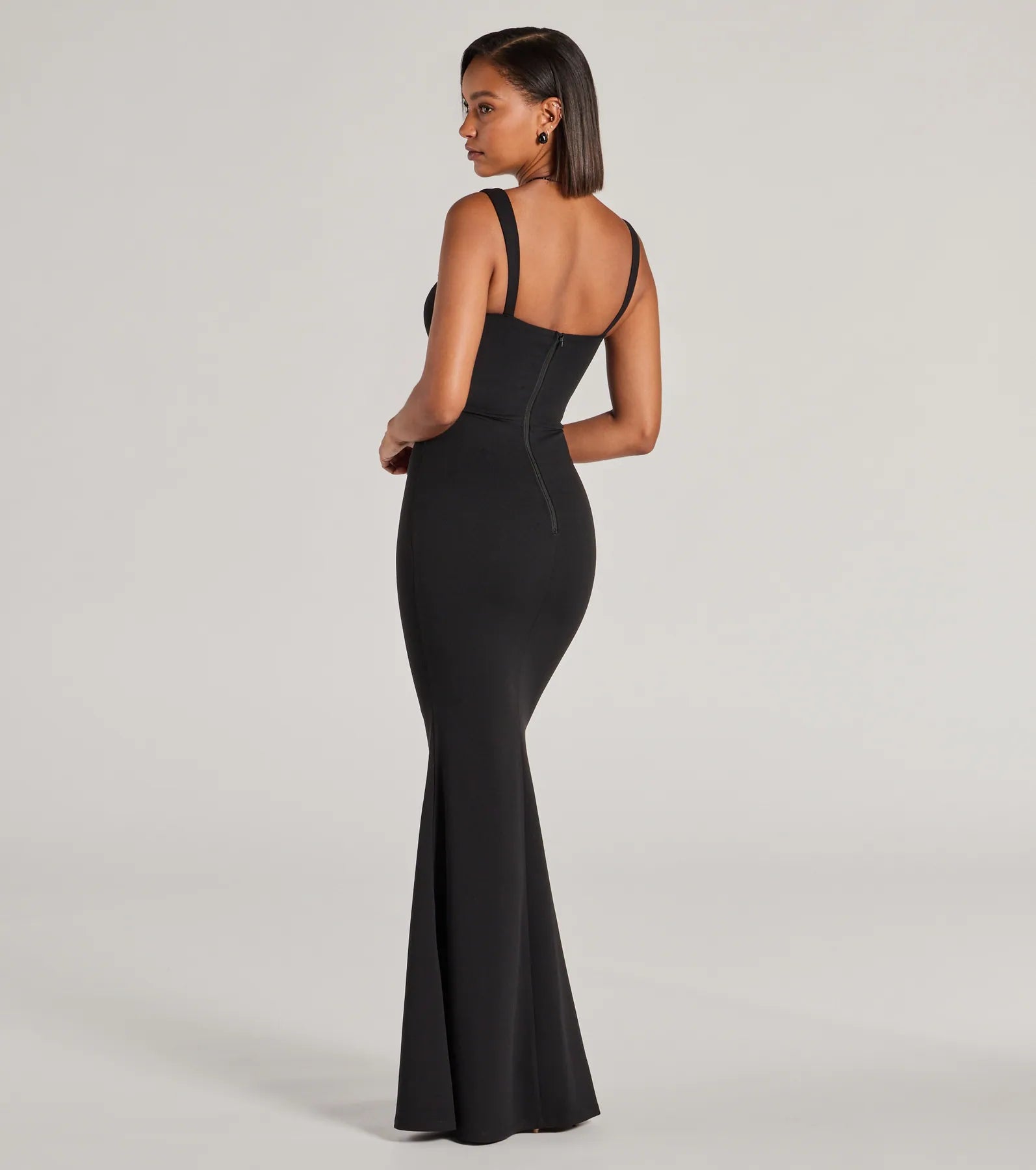 Aspen Sweetheart Lace Crepe Mermaid Formal Dress - Image 2