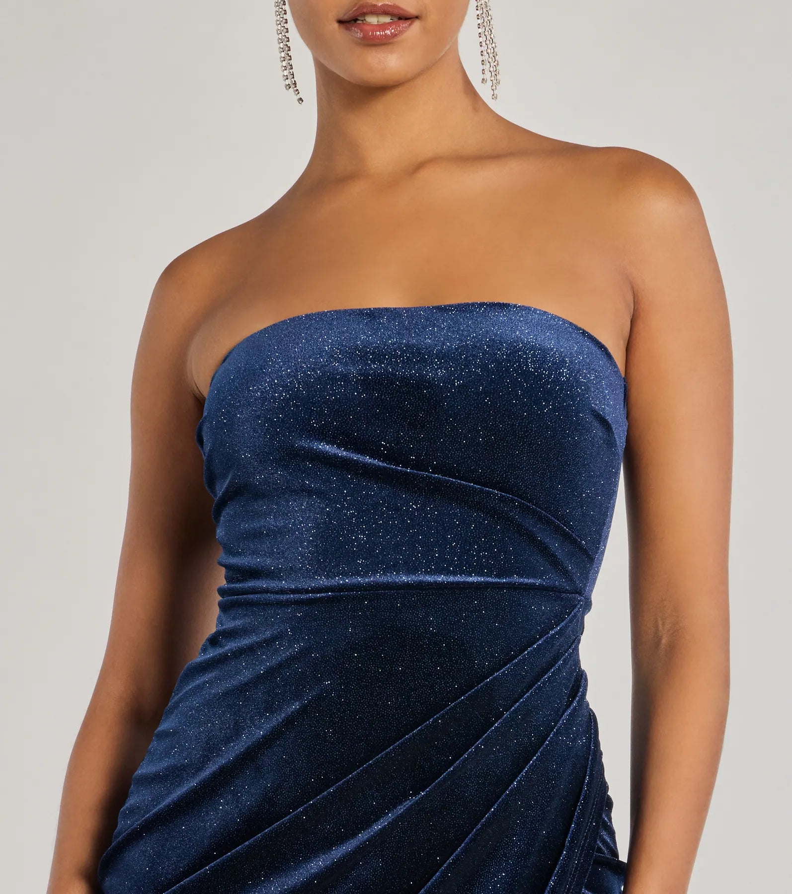Cordelia Velvet Glitter Long Wrap Dress - Image 3