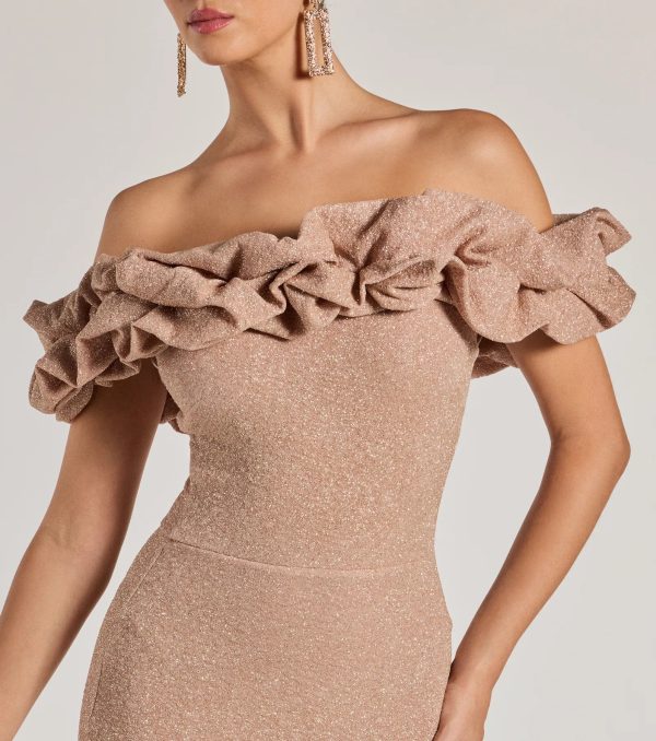 Halsey Formal Glitter Ruffled Mermaid Dress - Image 16
