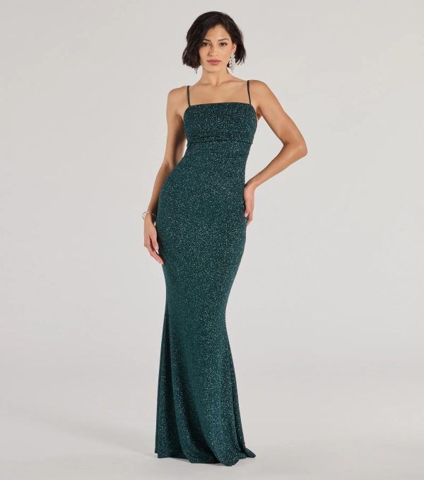 Wendy Sleeveless Mermaid Glitter Formal Dress - Image 5