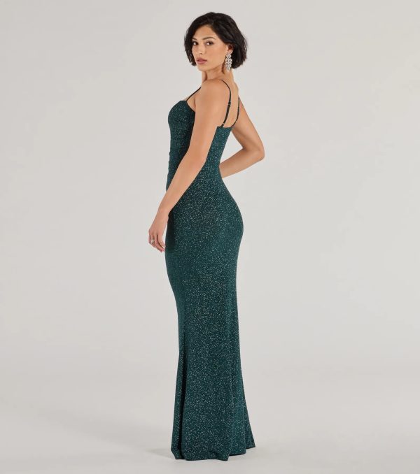 Wendy Sleeveless Mermaid Glitter Formal Dress - Image 6
