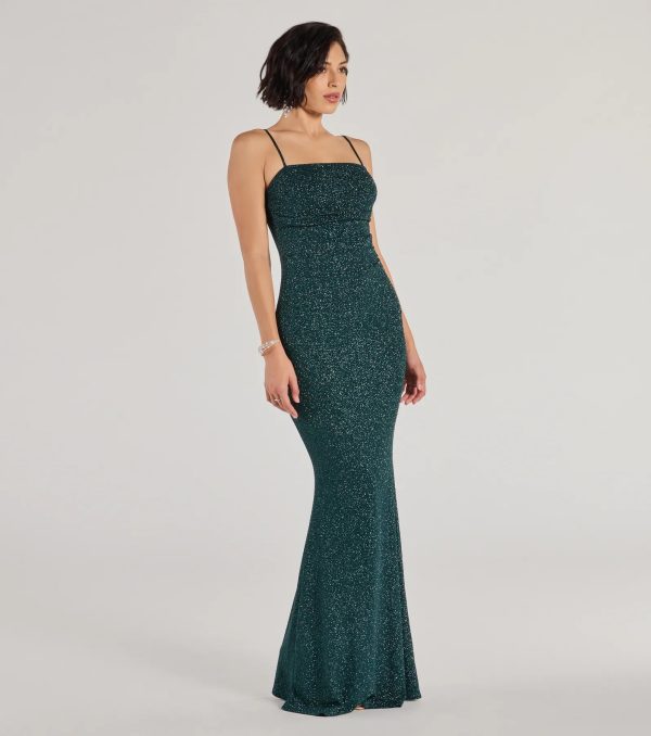 Wendy Sleeveless Mermaid Glitter Formal Dress - Image 8