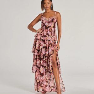Beyond Precious V-Neck Ruffle Babydoll Dress