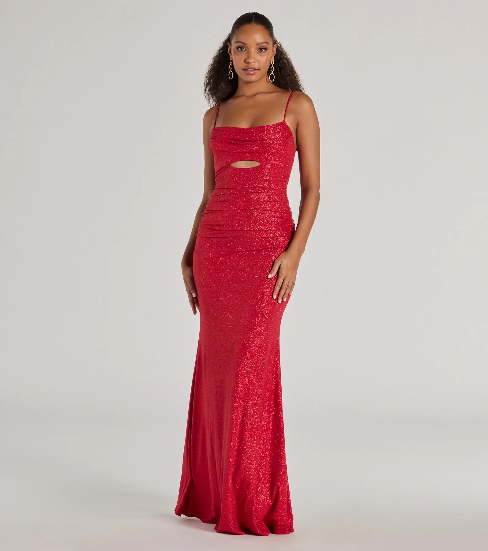 Harley Sleeveless Cutout Glitter Column Dress - Image 9