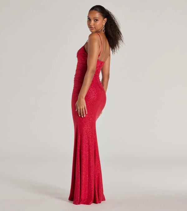 Harley Sleeveless Cutout Glitter Column Dress - Image 10