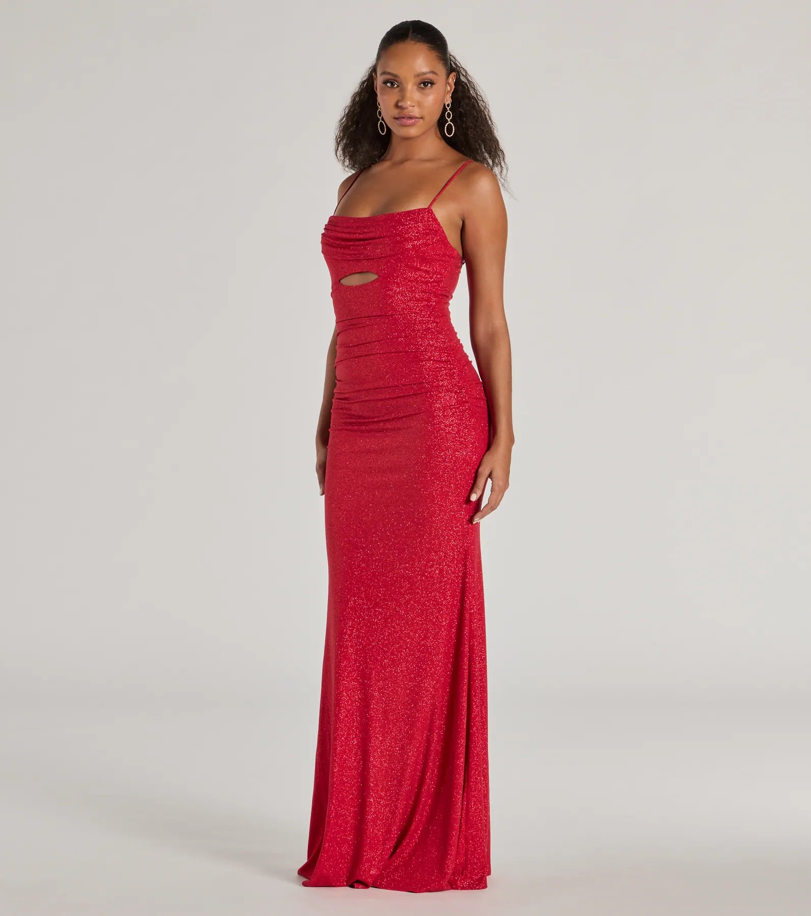 Harley Sleeveless Cutout Glitter Column Dress - Image 12