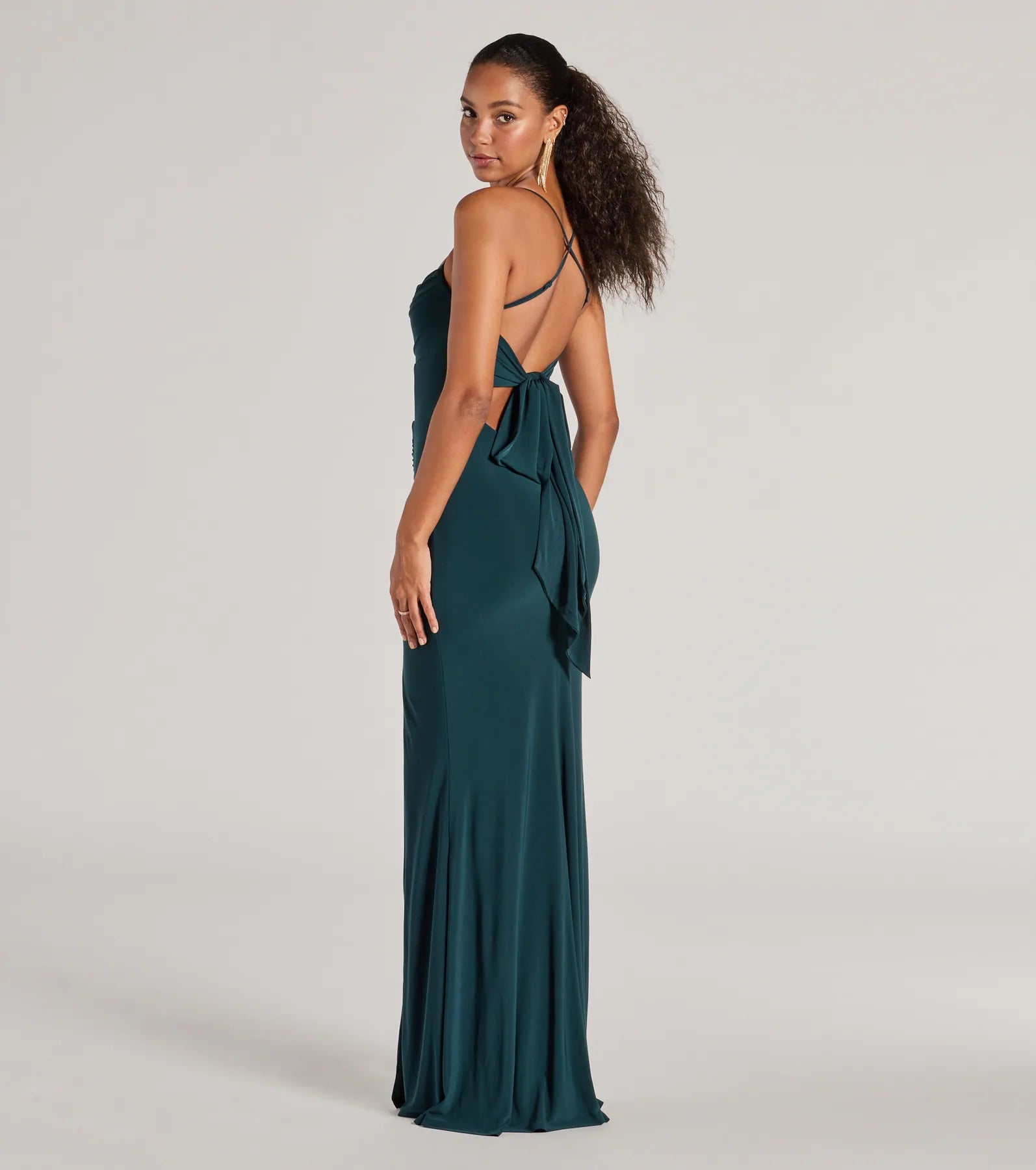 Ashley Sleeveless Bow Mermaid Formal Dress - Image 10