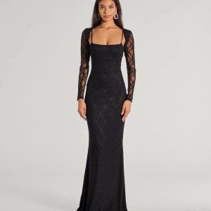 Adele Sleeveless Lace Mermaid Dress With Bolero
