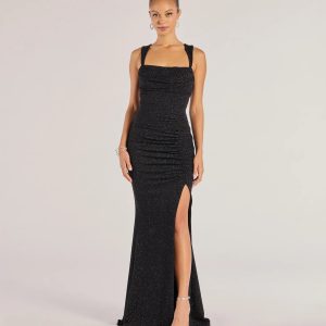 Drew Open Back Glitter Mermaid Dress