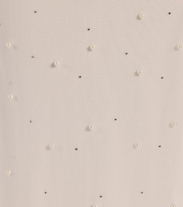 Milena Faux Pearl Mesh High Slit Mermaid Dress - Image 4