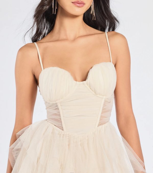 Aletta Long Sleeveless Ruffled A-Line Dress - Image 8