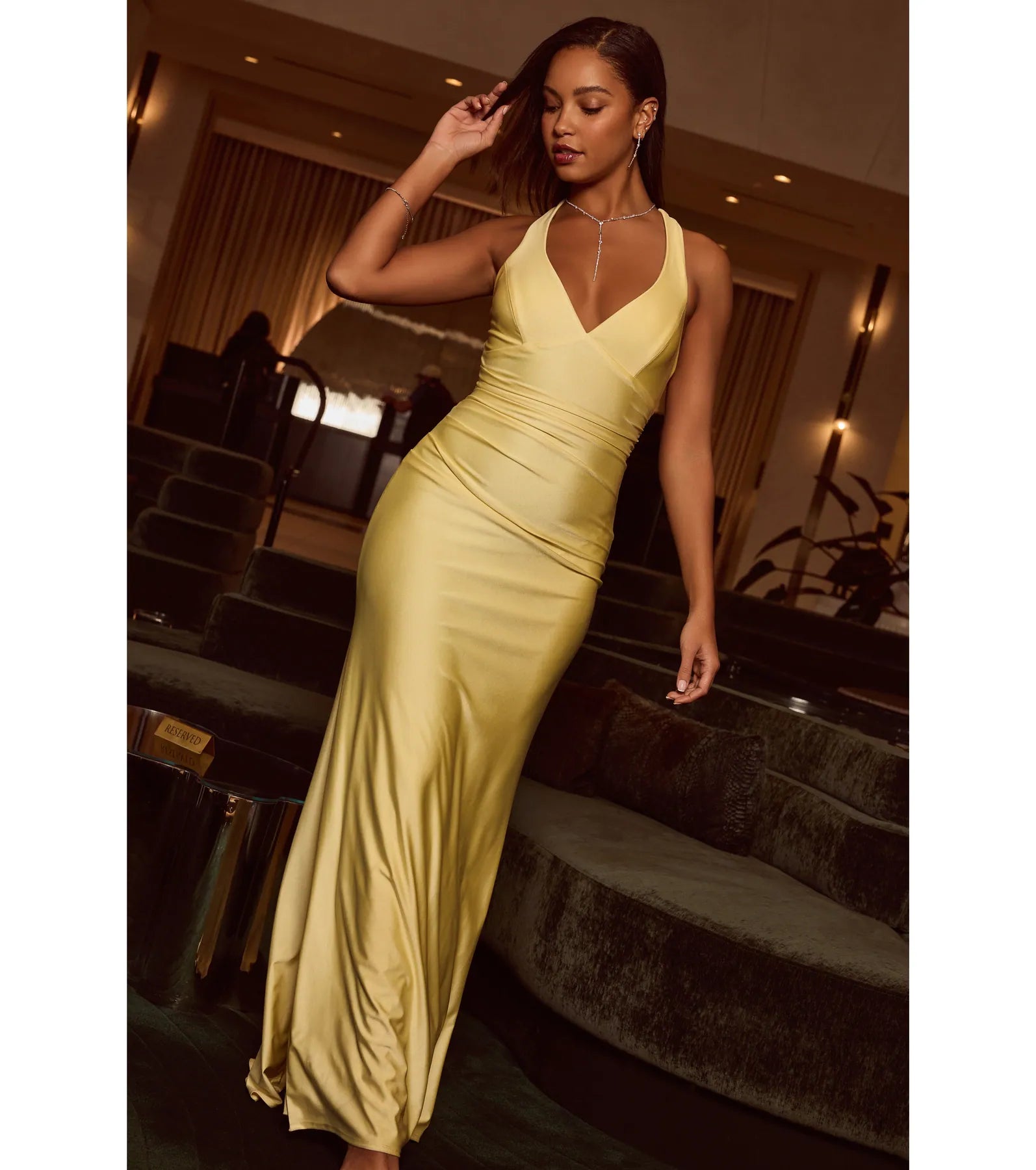 Jianne Formal Lace-Up Back Long Dress - Image 6