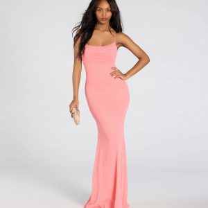 Molly Lace-Up Mermaid Glitter Formal Dress