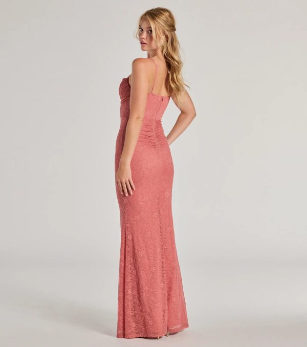 Lylah Lace Cowl Neck Mermaid Dress - Image 2