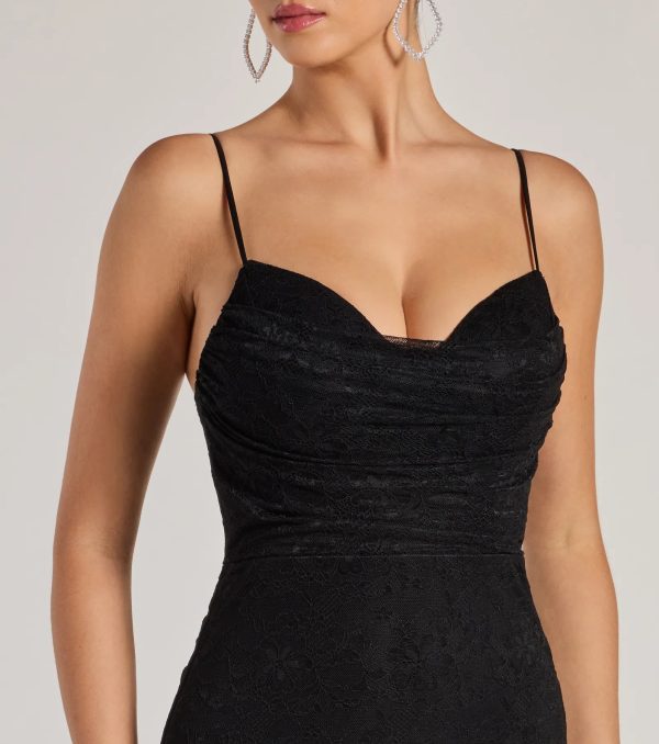 Lylah Lace Cowl Neck Mermaid Dress - Image 7
