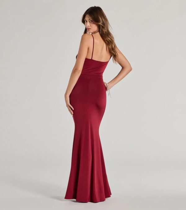 Margot One-Shoulder Cowl Neck Mermaid Dress - Image 3