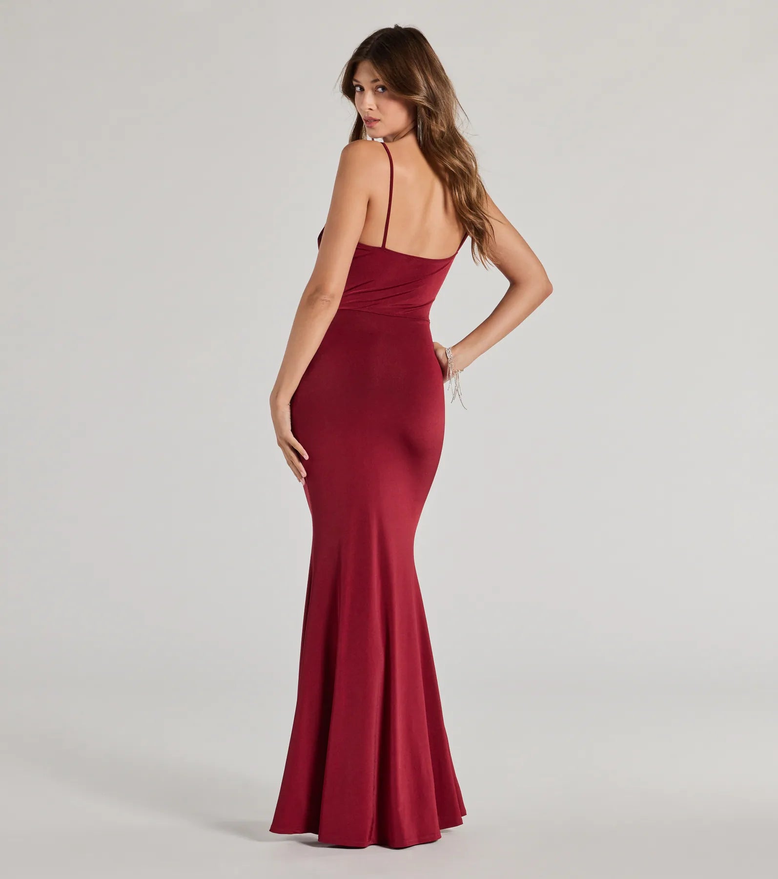Margot One-Shoulder Cowl Neck Mermaid Dress - Image 3